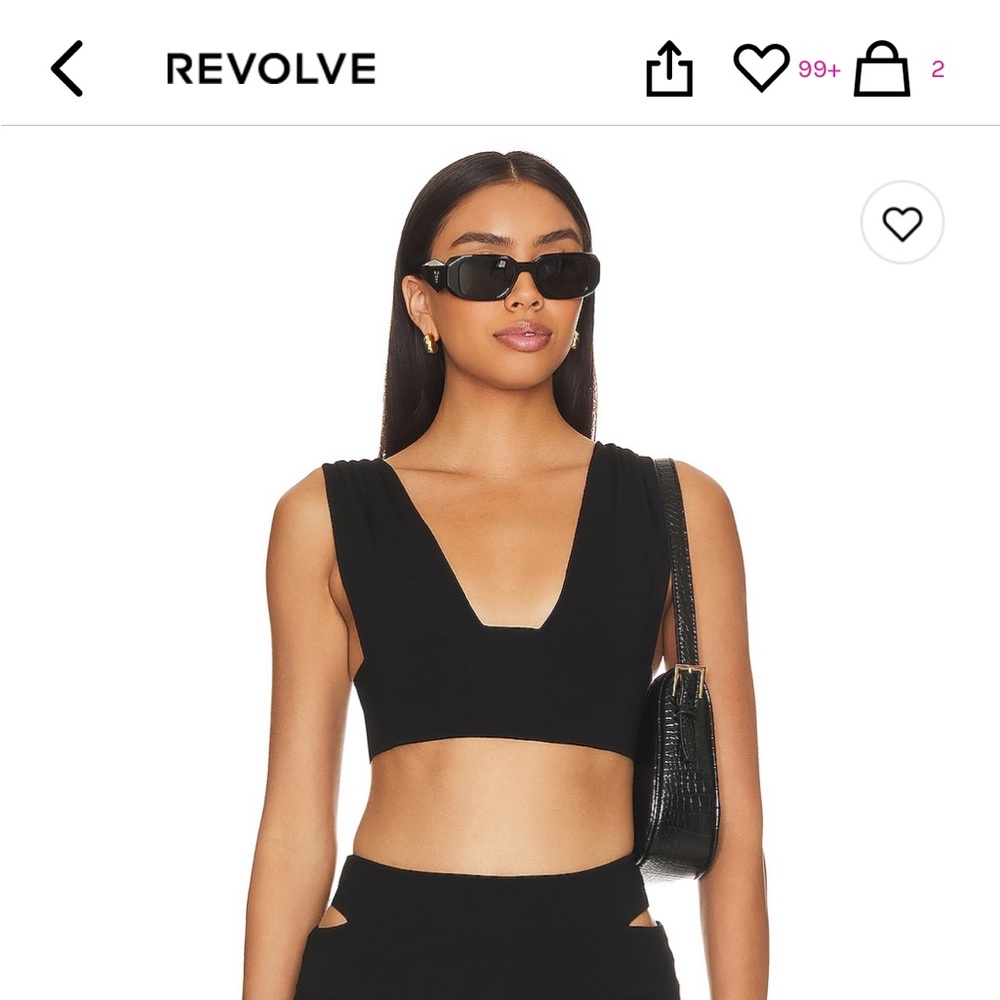 Black Revolve top super flattering